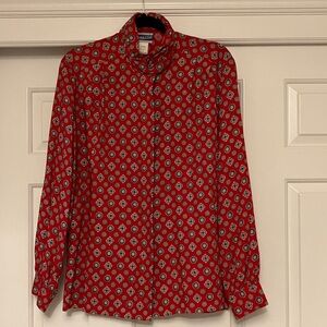 Pendleton Red Patterned Blouse